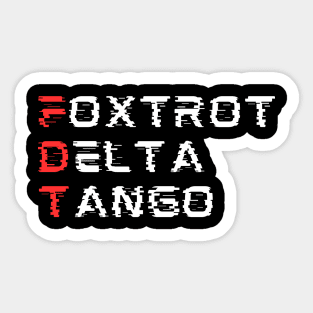 Foxtrot-Delta-Tango Sticker